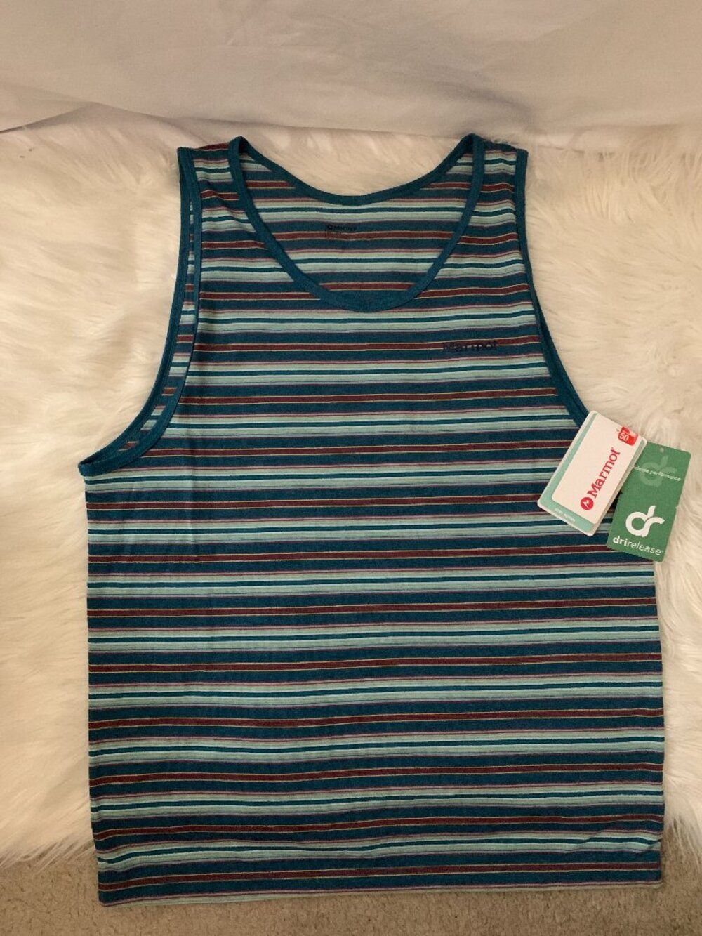 MARMOT Men's Amp Tank in Denim Multi Sz MEDIUM